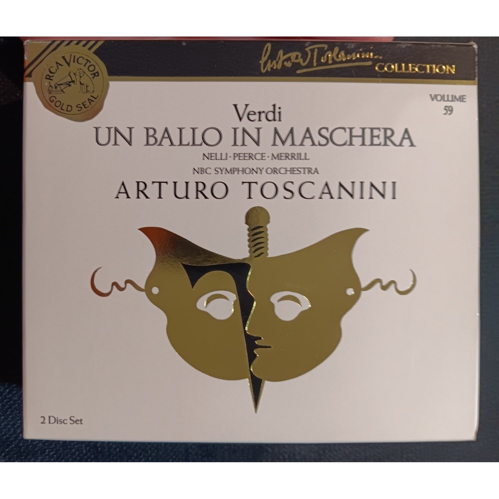 Verdi Un Ballo Maschera Arturo Toscanini NBC Symphony RCA Gold Seal 2 CD 60301